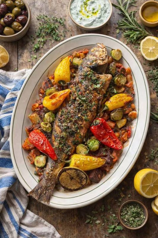 Roasted Branzino