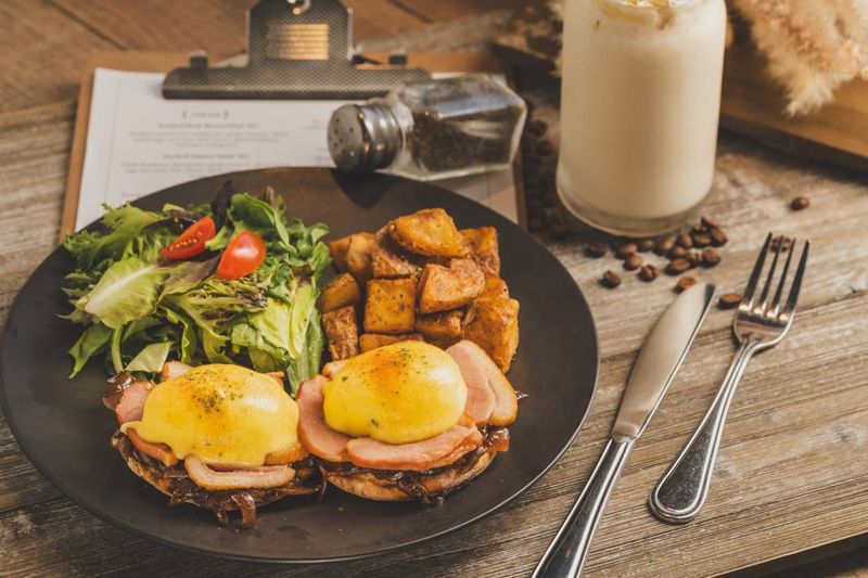 Smoked Duck Breasts Eggs Benny